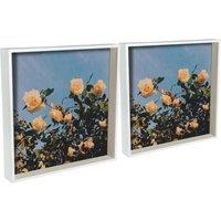 Nicola Spring 3D Deep Box Photo Frames - 16 x 16 - Pack of 5 in White
