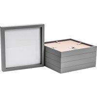 Nicola Spring 3D Box Photo Frames - 20 x 20 - Pack of 5 in Grey