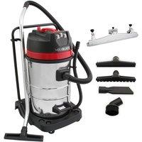 Monstershop MAXBLAST 80L Industrial Vacuum with Floor Nozzle Attachment in Silver