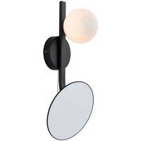 Netlighting 'RIOMAGGIORE' Non Dimmable Contemporary Bathroom Metal Wall Lamp in Black
