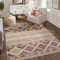 Desire Rugs Aress Washable Traditional Living Room Area Rug -Low Pile Aztec Design | Size: 200 cm x 290 cm