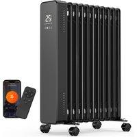 VonHaus 2500W Oil Filled Radiator with WiFi in Black