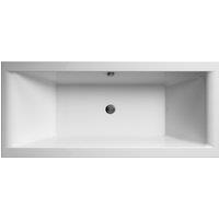Balterley Modern Double Ended Straight Shower Bath, 1700mm x 750mm - White
