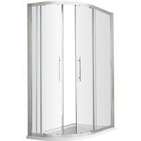 Balterley Sonic 900x800mm Offset Quadrant Enclosure, 8mm Glass, Easyfit - Chrome in Silver