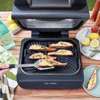 Basilico Electric Grill with Air Fryer, 2-in-1 1800W, 80 - 230C in Black