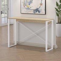 FWStyle Sonoma Oak & White Modern Console Hallway Table