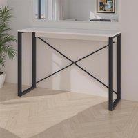 FWStyle Sandstone Modern Console Hallway Table in Beige