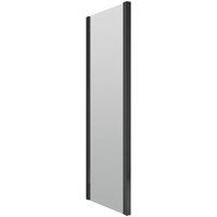 Balterley Safety Glass Reversible Shower Side Panel Black 6mm 800mm