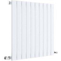 Balterley Lucia Square Horizontal Single Panel Radiator, 600 x 586mm Satin White