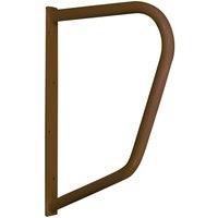 Loops Brown D Shape Metal Handrail - Tubular Steel Frame - 510mm Depth - Wall Mounted in Metallics