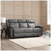 Home Detail Rowan 3 Seater Manual Recliner Sofa in Dark Grey