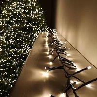 Samuel Alexander 3000 LED 37.2m Premier Clusterbrights Indoor Outdoor Multifunction Mains Operated Christmas Cluster Lights with Timer in Warm White