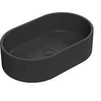 Balterley Countertop Vessel Basin for Modern Bathroom, Matt Black, 565 mm in Black