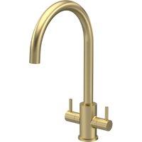 Balterley Lacerta Kitchen Mono Mixer Tap - Dual Lever Brushed Brass in Metallics