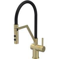 Balterley Rana Kitchen Mono Mixer Tap Single Lever Brushed Brass in Metallics