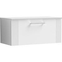 Balterley 1 Drawer Wall Hung Vanity Unit Colour Match Worktop, White 800mm