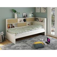 Noomi Jorgi Corner Storage Bed in White | Size: EU Single