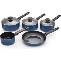Morphy Richards 5 Piece Aluminium Saucepan Set in Blue