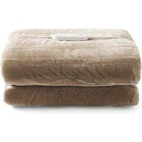 Morphy Richards EverCosy Large Fleece Electric Heated Throw in Beige | Size: Double