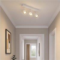 Loops White Triple Bar Ceiling Spotlight for Stylish Bathroom Illumination