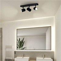 Loops Black Triple Bar Bathroom Ceiling Spotlight with GU10 Fitting