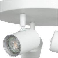 Loops White Triple Round GU10 Ceiling Spotlight - Elegant Bathroom Lighting