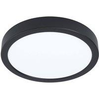 Loops Sleek Black Round LED Ceiling Light for Modern Indoor Spaces