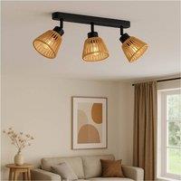 Loops Sleek Black Triple Ceiling Light Fixture for Contemporary Indoor Space