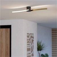 Loops Stylish Modern Black & Brushed Brass Ceiling Light for Indoor Spaces