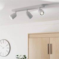 Loops Sleek Modern White Triple LED Ceiling Spotlight for Any Room