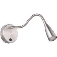 Loops Sleek Satin Nickel Wall Light - Modern LED Indoor Lighting Fixture in Metallics