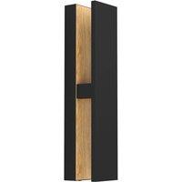Loops Stylish Modern LED Wall Light in Black & Brown for Indoor Use