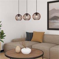 Loops Stylish Black & Copper Triple Pendant Ceiling Light for Interiors
