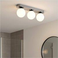 Loops Stylish Modern Chrome Triple Ceiling Light with LED for Indoor Spaces in Metallics