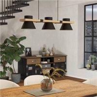 Loops Stylish Black & Brown Triple Pendant Ceiling Light for Indoor Space