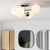 Loops Stylish Modern Chrome LED Ceiling Light for Indoor Bathroom Decor in Metallics