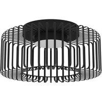 Loops Sleek Black Caged Ceiling Light - Indoor Versatile Home Illumination