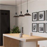 Loops Sleek Black Bar Pendant Light - Indoor Ceiling Lighting for Home Decor