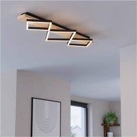 Loops Modern Black & Brown LED Ceiling Light Fixture for Indoor Spaces