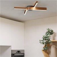 Loops Stylish Bronze & Black Semi-Flush Ceiling Light for Indoor Space