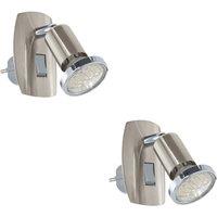 Loops 2 PACK Sleek Satin Nickel & Chrome LED Wall Light for Indoor Space