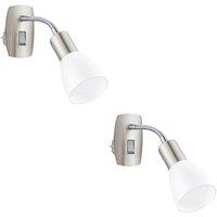 Loops 2 PACK Sleek Satin Nickel & Chrome LED Wall Light for Indoor Space