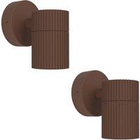 Loops 2 PACK Stylish Rust-Coloured Indoor Wall Light for Modern Home Dcor in Brown
