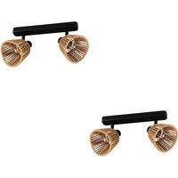 Loops 2 PACK Stylish Black LED Ceiling Light Fixture for Home Interiors