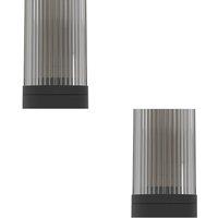 Loops 2 PACK Sleek Modern Black Wall Light for Indoor Minimalist Home Decor