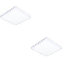 Loops 2 PACK Stylish Modern White Square LED Ceiling Light for Indoor Spaces