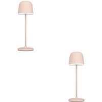 Loops 2 PACK Stylish Sandy Finish Table Lamp for Modern Indoor Home Dcor in Nude