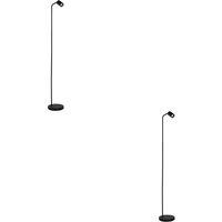 Loops 2 PACK Stylish Black Floor Lamp - GU10 Bulb - Perfect for Indoor Space