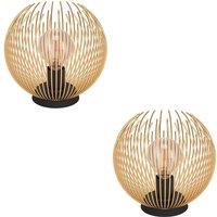 Loops 2 PACK Stylish Black & Gold Table Lamp for Elegant Indoor Lighting