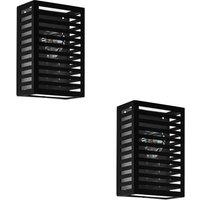 Loops 2 PACK Elegant Black Indoor Wall Light for Home Decor - Model 900136